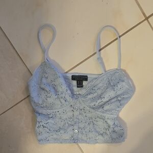 Streetwear Society Blue Bustier Camisole Top